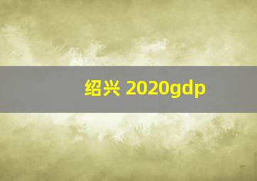 绍兴 2020gdp